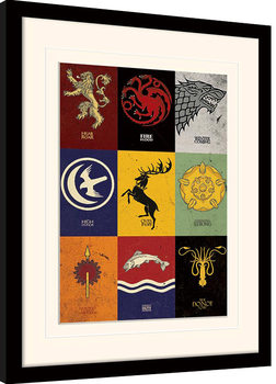 Uokvireni poster Game of Thrones - Sigils