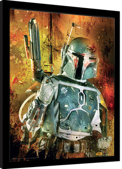 Uokvireni poster Star Wars - Boba Fett Painted