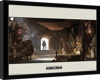 Uokvireni poster Star Wars: The Mandalorian - Entrance