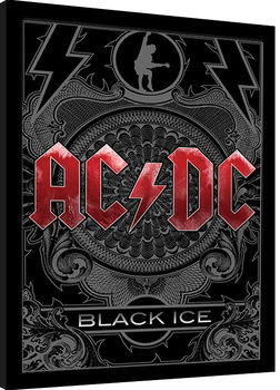 Uokvirjeni plakat AC/DC - Black Ice