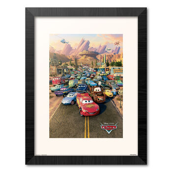 Uokvirjeni plakat Disney - Cars