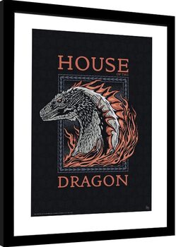 Uokvirjeni plakat House of the Dragon - Red Dragon