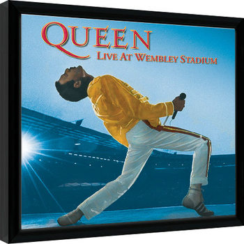 Uokvirjeni plakat Queen - Live At Wembley