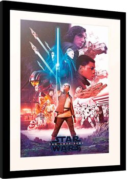 Uokvirjeni plakat Star Wars: Episode VIII - The Last of the Jedi - Blue Saber