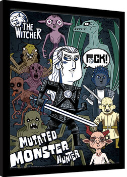 Uokvirjeni plakat The Witcher - Mutated Monster Hunter