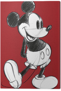 Vászonkép Mickey Mouse - Retro Red