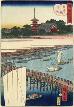 Vászonkép Returning Sails at Azuma Bridge, November 1861