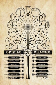 Vászonkép Harry Potter - Spells Charms