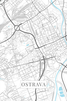 Vászonkép Ostrava white