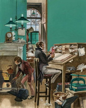 Quadro su tela Victorian office