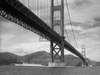 View of Golden Gate Bridge Festmény reprodukció