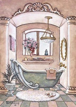 Umělecký tisk Vintage Bathtub ll
