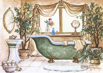 Umělecký tisk Vintage Bathtub lll