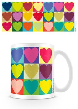 Valentín - Pop Art Hearts Skodelica