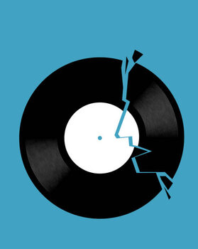Wall Mural Broken vynil record.
