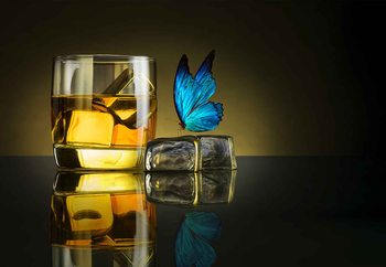 Wall Mural Butterfly Drink