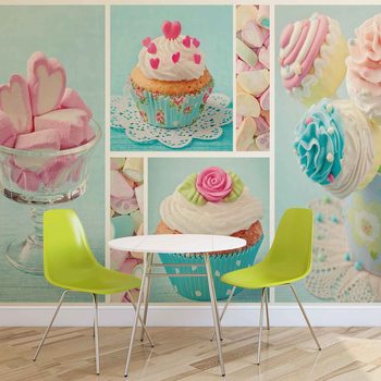 Cupcakes Wallpaper Mural