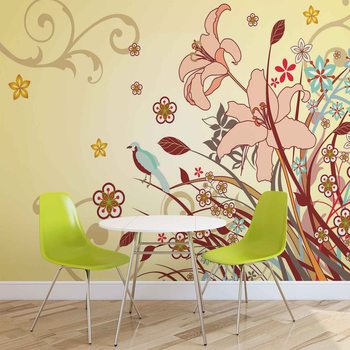 Wall Mural Floral Pattern