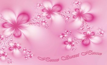 Wall Mural Flowers Home Pink