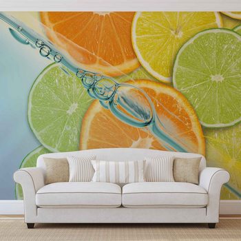 Food Fruits Lime Orange Lemon Wallpaper Mural