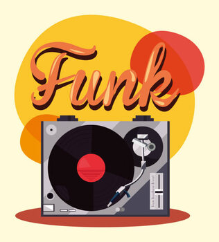 Wall Mural turntable and vinyl vector design