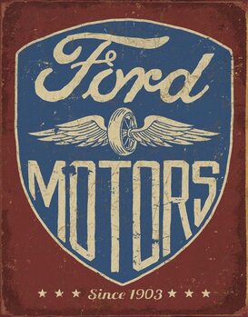 Metalen wandbord Ford Motors - Since 1903