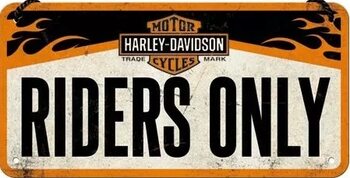 Metalen wandbord Harley-Davidson - Riders Only
