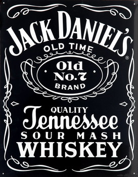 Metalen bord JACK DANIEL'S  BLACK