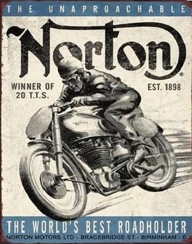 Metalen wandbord NORTON - winner
