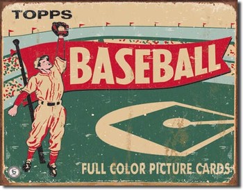 Metalen wandbord TOPPS - 1954 baseball