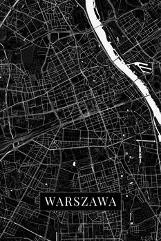 Obraz na plátně Warszawa black