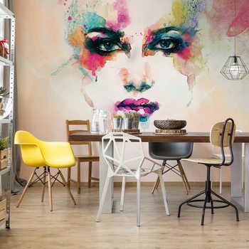 Ταπετσαρία τοιχογραφία  Watercolour Face