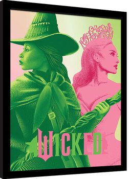 Gerahmte Poster Wicked - Elphaba & Glinda