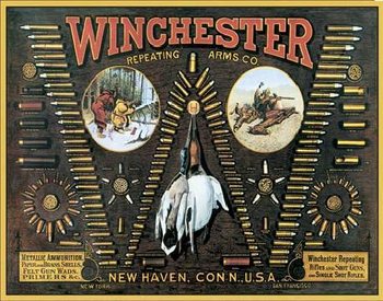 WINCHESTER - Bullet Board Plaque métal décorée