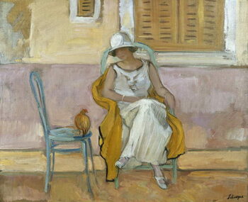 Obraz na plátně Woman in a White Dress; La Femme en Robe Blanche, c.1923