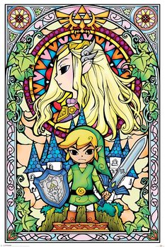 Αφίσα Legend Of Zelda - Stained Glass