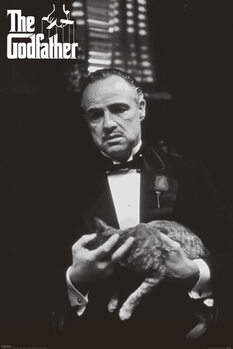 Αφίσα The Godfather - cat (B&W)