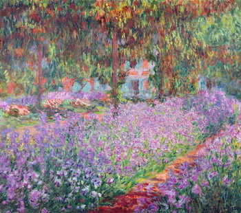 Εκτύπωση καμβά The Artist's Garden at Giverny, 1900