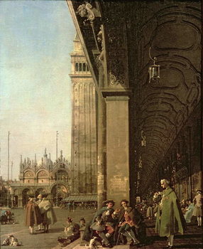Εκτύπωση καμβά Venice: Piazza di San Marco and the Colonnade of the Procuratie Nuove