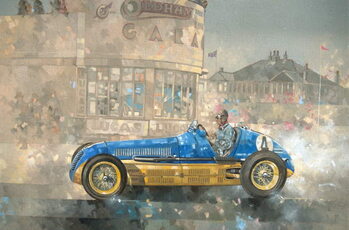 Ταπετσαρία τοιχογραφία Blue and Yellow Maserati of Bira