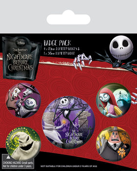 Комплект значки 4 броя Nightmare Before Christmas - Characters