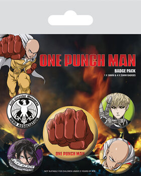 Комплект значки 4 броя One Punch Man - Destructive