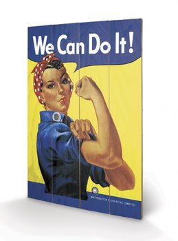 Изкуство от дърво We Can Do It! - Rosie the Riveter