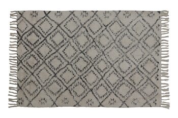 Килими Boyaka - Black-White Rhombus Print текстильний