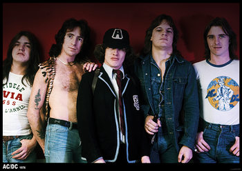 AC/DC - 70s Group Плакат