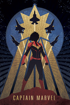 Captain Marvel - Deco Плакат
