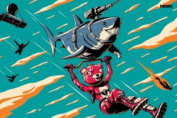 Fortnite - Laser Shark Плакат