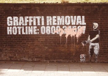 Плакат Banksy Street Art - Graffity Removal Hotline