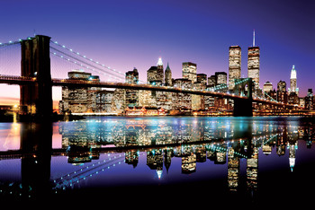 Плакат Brooklyn bridge - colour
