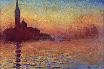 Плакат Claude Monet - San Giorgio Maggiore at Dusk